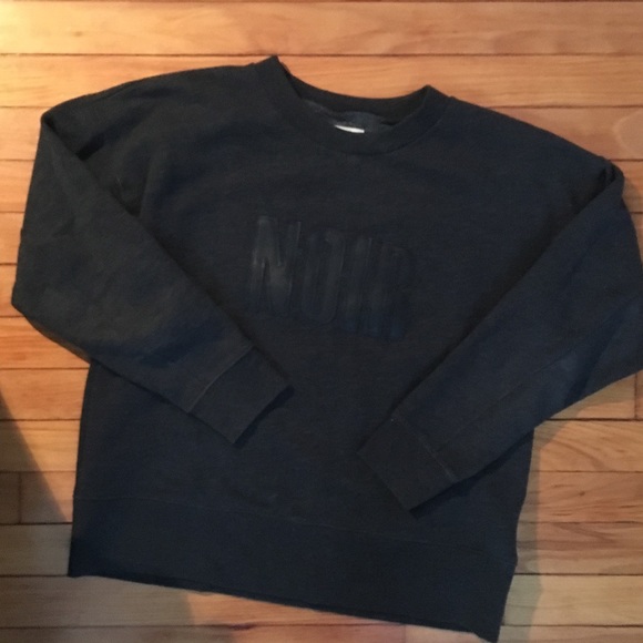 Madewell Sweaters - Madewell “NOIR” Sweatshirt Dark Grey Charcoal